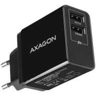Axagon Dual wall charger <240V / 2x port 5V-2.2A + 5V-1A. 16W total power. Адаптер за Захранване