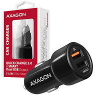 AXAGON PWC-QC5 car charger Smart 5V 2,4A + QC3.0, 30W, black Адаптер за Захранване