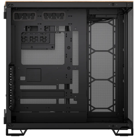 Corsair 6500X Tempered Glass Mid-Tower, Black/Walnut Wood Шаси