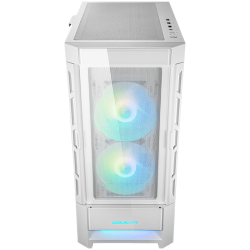 COUGAR DUOFACE RGB (White), Mid Tower, Tempered Glass + Mesh Front Panels, 3x 140 ARGB Fans, RGB Button, 4mm Tempered Glass, Mini ITX / Micro ATX / ATX, USB 3.0 x 2, USB 2.0 x 1, Mic + Audio x 1 Шаси