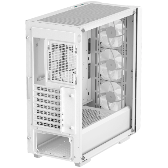 DeepCool CC560 MESH WH V2, Mid Tower, Mini-ITX/Micro-ATX/ATX, 2xUSB3.0, 1xAudio, 4x120mm Pre-Installed ARGB Fans, Tempered Glass, Mesh Panel, White, R-CC560-WHAMA4-G-2 Шаси