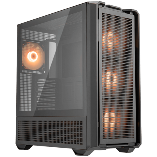 COUGAR Case MX600 RGB, Full Tower, Mini ITX/Micro ATX / ATX / CEB / E-ATX, Type-C, USB 3.0 x 2, USB 2.0 x 1,4 Pole Headset Audio Jack, RGB Button, 120mm ARGB fan, Tempered glass, 235 x 515 x 478 (mm) Шаси