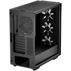 DeepCool CG560, Mid Tower, Mini-ITX/Micro-ATX/ATX/E-ATX, 2xUSB3.0, 1xAudio, 3x120mm Pre-Installed ARGB Fans + 1x140mm Black Fan, Tempered Glass, Mesh Panel, Black R-CG560-BKAAE4-G-1 Шаси