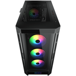 COUGAR DUOFACE PRO RGB Black, Mid Tower, 3x 120 ARGB Fans, RGB Button, Tempered Glass, Mini ITX / Micro ATX / ATX / CEB / E-ATX, USB 3.0 x 2, USB 2.0 x 1, Type C Gen 2, 4 Pole Headset Audio Jack Шаси