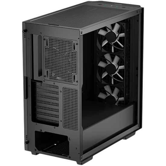 DeepCool CG540, Mid Tower, Mini-ITX/Micro-ATX/ATX/E-ATX, 2xUSB3.0, 1xAudio, 3x120mm Pre-Installed ARGB Fans + 1x140mm Black Fan, Tempered Glass, Mesh Panel, Black, R-CG540-BKAGE4-G-1 Шаси