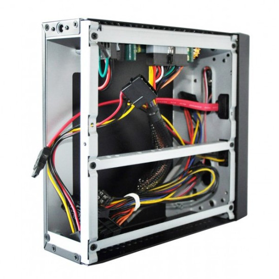 E-mini 3002 Black/Silver, 120W DC/DC + 12V/5A adapter, Mini-ITX chassis Шаси