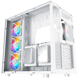 Aquarius Pro Arctic EN49424 White, ATX/M-ATX/Mini ITX, USB3.0x2+USB2.0x2+Type C , Front & Left TG, 7PCS X24A & Galaxy II Fan Control Kit Шаси