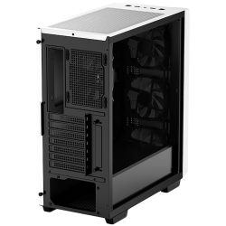 DeepCool CC560 WH, Mid Tower, Mini-ITX/Micro-ATX/ATX, 1xUSB3.0, 1xUSB2.0, 1xAudio, 4x120mm Pre-Installed LED Fans, Tempered Glass, Mesh Panel, White, R-CC560-WHGAA4-G-1 Шаси