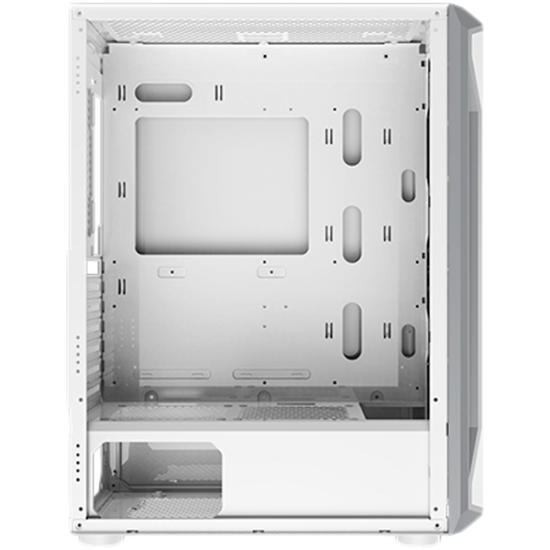 Xigmatek Gaming X Arctic EN46737, White Chassis, ATX/M-ATX/Mini ITX, U3x1+U2x2, Metal FP & Left TG, 4PCS X24A Arctic Fan & LED Switch ARGB Fan PCB Шаси