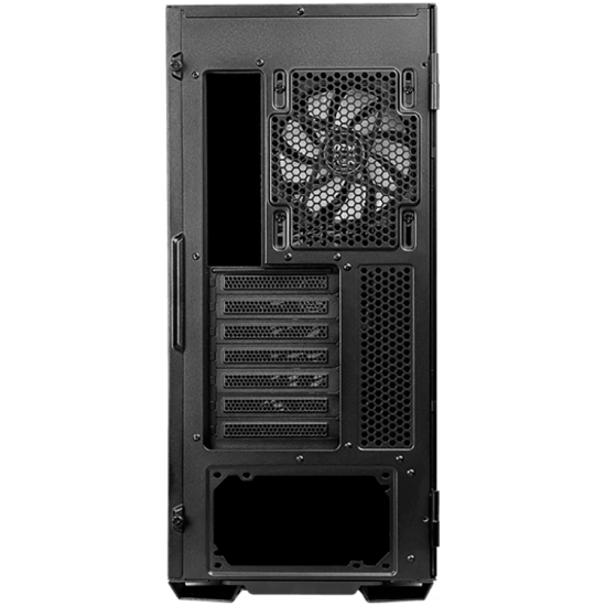 MSI MPG VELOX 100P AIRFLOW, Mid-Tower, ATX/Micro-ATX/Mini-ITX, 2x USB 3.2 Gen 1 Type-A, 1x USB 3.2 Gen 2x2 Type-C, 1x Audio/1x Mic, 4x 120mm Fans (1x ARGB), ARGB Hub, Mesh Front Panel, Vertical GPU Bracket (No Riser Cable Included), Tempered Glass Шаси