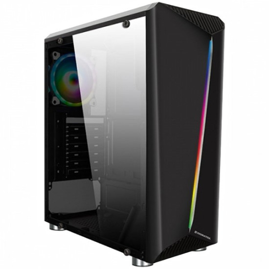 Chassis Eden III EN41657 ATX, M-ATX &d Mini ITX, USB3.0x1, 2.0x2, Rainbow LED Front Panel, Left tempered glass, Rear sync Rainbow 120mm fan Шаси