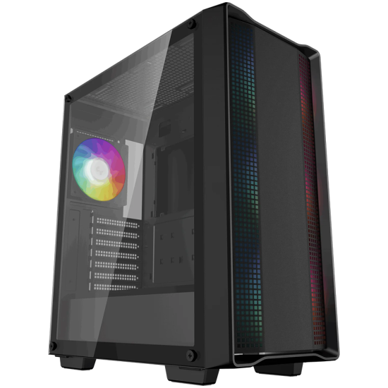 DeepCool CC560 ARGB V2, Mid Tower, Mini-ITX/Micro-ATX/ATX, 1xUSB3.0, 1xUSB2.0, 1xAudio, 4x120mm Pre-Installed ARGB Fans, Tempered Glass, Mesh Panel, 2Y, R-CC560-BKTAA4-G-2 Шаси