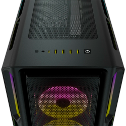 Corsair iCUE 5000T RGB Tempered Glass Mid-Tower Smart Case, Black Шаси