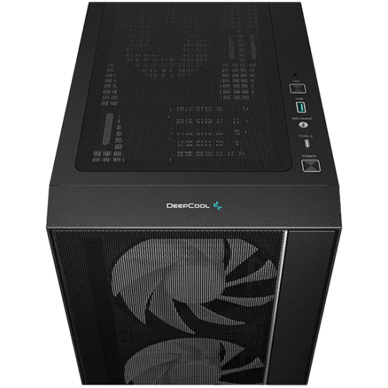 DeepCool MATREXX55 MESH V4 C, Mid Tower, Mini-ITX/Micro-ATX/ATX, 1xUSB3.0, 1x Type-C, 1xAudio, LED Button, 3x140mm ARGB Fans, 1x120mm ARGB Fan, ARGB LED Strip, Tempered Glass, Mesh Panel, Black, R-MATREXX55-BCAGA4-G-4 Шаси