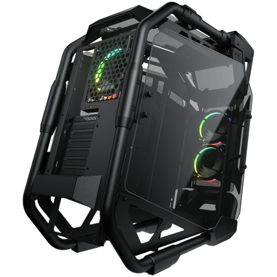 COUGAR Cratus, Mid Tower, Mini ITX, Micro ATX, ATX, CEB, E-ATX, Type C 3.1 x 1, USB 3.0 x 4, 4 Pole Headset Audio Jack x1, RGB Button, Tempered Glass x 4, 283 x 636 x 635 (mm) Шаси