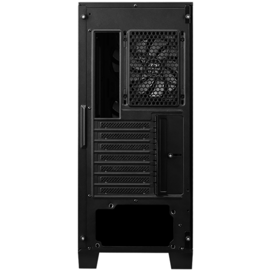 MSI MAG FORGE 321R AIRFLOW, Mid-Tower, ATX/M-ATX/ITX, 2x USB 3.2, 1x USB 3.2 Gen 2x2 Type-C, 1x Audio/Mic, LED Button, ARGB Hub, 4x 120mm ARGB Fans, Mesh Panel, Tempered Glass, Black Шаси