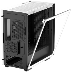 DeepCool CH370 WH, Mid Tower, Mini-ITX/Micro-ATX, 2xUSB3.0, 1xAudio, 1x120mm Pre-Installed Black Fan, Tempered Glass, Mesh Panel, White, R-CH370-WHNAM1-G-1 Шаси