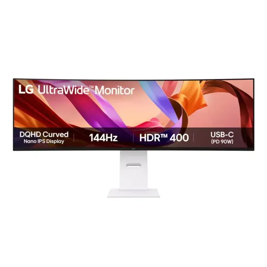 LG 49 DQHD 144Hz NanoIPS 5ms 32:9 HDMI DP USB-C FREESYNC AUDIO FFREE PIP HDR CURVED SWIVEL