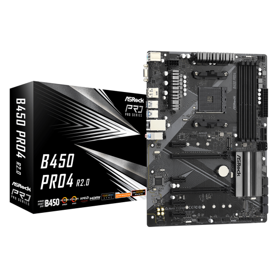 ASROCK B450 4xDDR4  6xSATA3  RAID HDMI DP  VGA 2xM2 GLAN        2xPCIEx16 4xPCIEx1