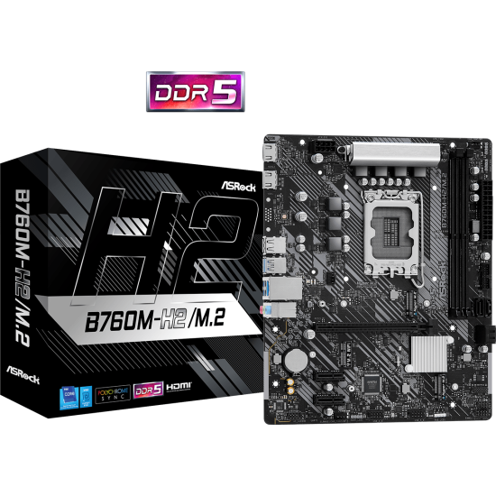 ASROCK B760 2xDDR5  4xSATA3            2xHDMI              2xM2 GLAN        1xPCIEx16 2xPCIEx1