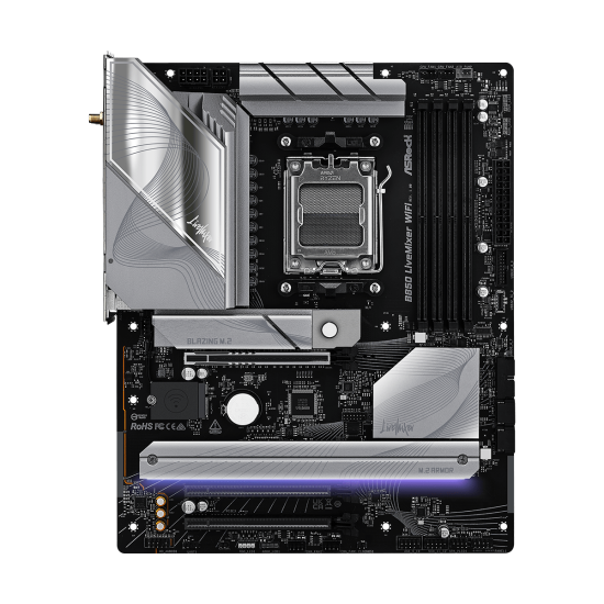 ASROCK B850 4xDDR5  4xSATA3  RAID HDMI DP            3xM2 GLAN        2xPCIEx16             WiFi