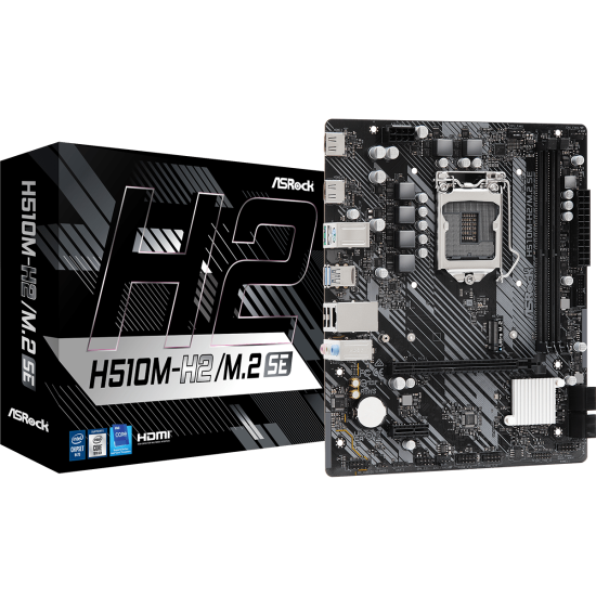 ASROCK H510 2xDDR4  4xSATA3            2xHDMI              1xM2 GLAN        1xPCIEx16 1xPCIEx1