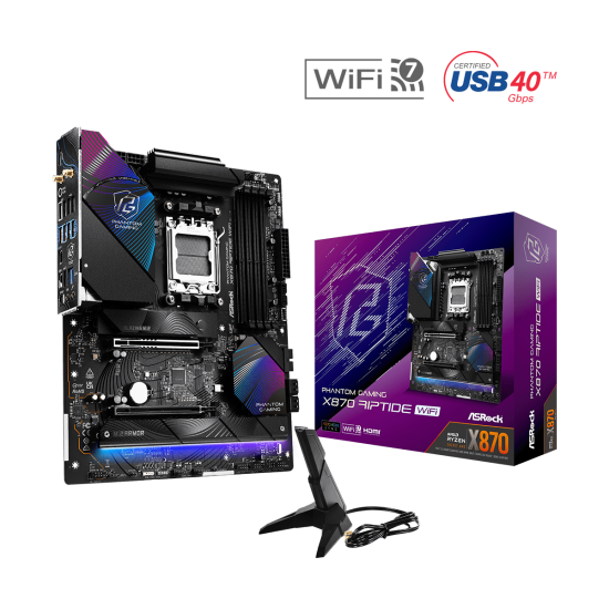 ASROCK X870 4xDDR5  4xSATA3  RAID HDMI                  3xM2 GLAN        3xPCIEx16             WiFi