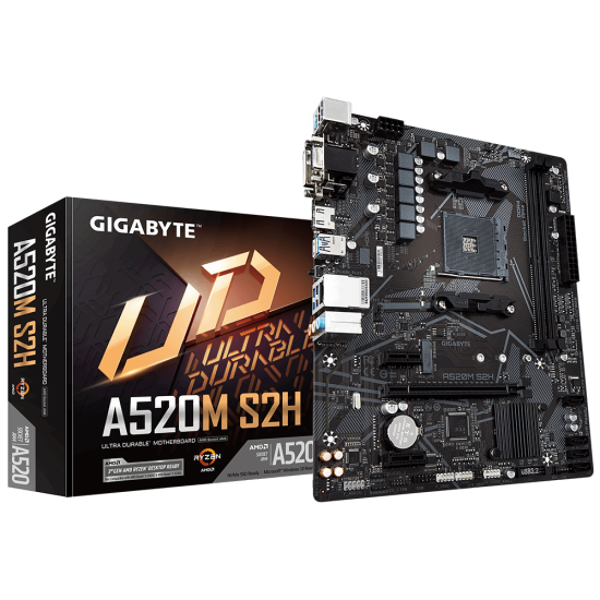 GIGABYTE A520 2xDDR4  4xSATA3  RAID HDMI DVI VGA 1xM2 GLAN        1xPCIEx16 2xPCIEx1