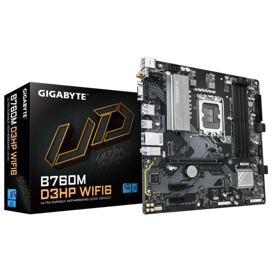 GIGABYTE B760 4xDDR5  4xSATA3  RAID HDMI 2DP VGA 2xM2 GLAN        1xPCIEx16 2xPCIEx1   WiFi