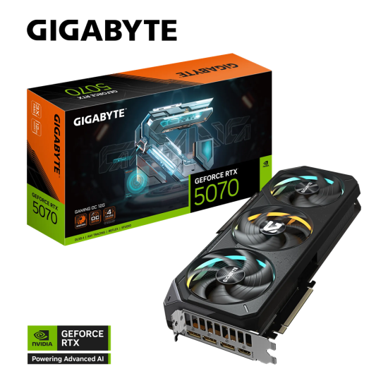GIGABYTE NVIDIA RTX5070 HDMI DP 192B 12GB ACTIVE