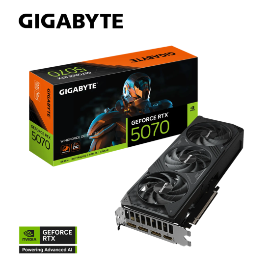 GIGABYTE NVIDIA RTX5070 HDMI DP 192B 12GB ACTIVE