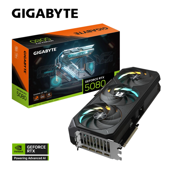 GIGABYTE NVIDIA RTX5080 HDMI DP 256B 16GB ACTIVE