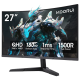 KOORUI 27 QHD VA 180Hz 1ms 16:9 HDMI DP FREESYNC CURVED