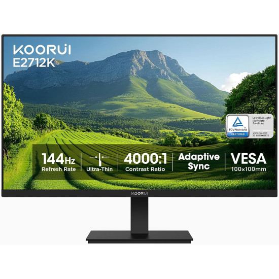 KOORUI 27 FHD IPS 144Hz 5ms 16:9 HDMI D-SUB FREESYNC HDR