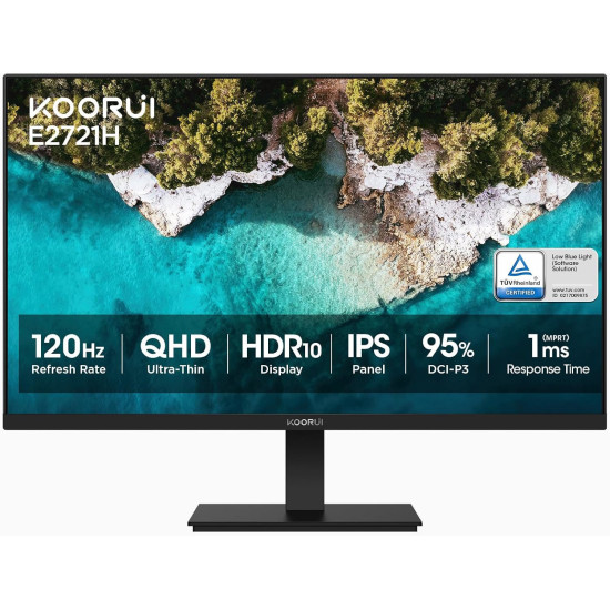 KOORUI 27 QHD IPS 120Hz 1ms 16:9 HDMI DP FREESYNC HDR