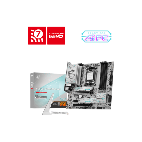 MSI B850 4xDDR5  4xSATA3  RAID HDMI DP           2xM2 GLAN        2xPCIEx16 1xPCIEx1 WiFi