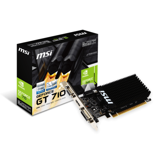 MSI NVIDIA GT710 HDMI DVI-D D-SUB 64B 2GB PASSIVE LP