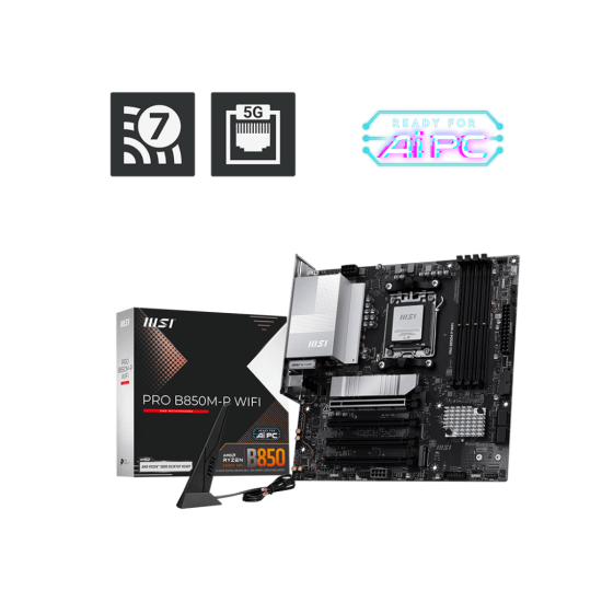 MSI B850 4xDDR5  4xSATA3  RAID HDMI DP           3xM2 GLAN        4xPCIEx16                  WiFi