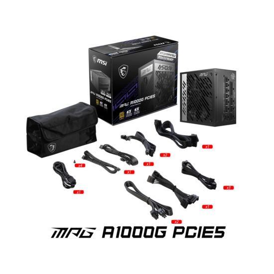 MSI POWER SUPPLY 1000W EFF 90 PFC ACTIVE FAN 135MM