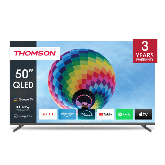 THOMSON 50 UHD_4K 60 Hz QLED 16:9 HDMI USB RJ45 AUDIO HDR GOOGLE TV