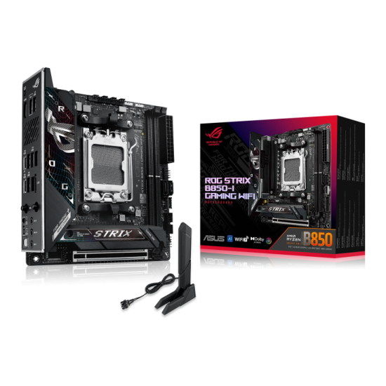 Дънна платка ASUS ROG STRIX B850-I GAMING WIFI 7 Mini-ITX, socket AM5 Дънна платка ASUS ROG STRIX B850-I GAMING WIFI 7 Mini-ITX, socket AM5