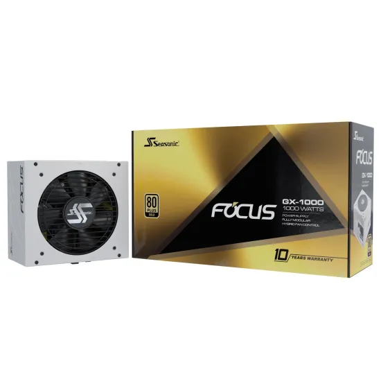 Power Supply SEASONIC FOCUS GX-1000 White 1000W 80+ Gold, Fully Modular Power Supply SEASONIC FOCUS GX-1000 White 1000W 80+ Gold, Fully Modular