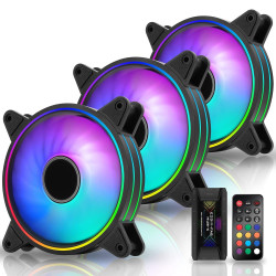 Fans EZDIY-FAB Moonlight Black RGB PWM 120mm - 3 Pack