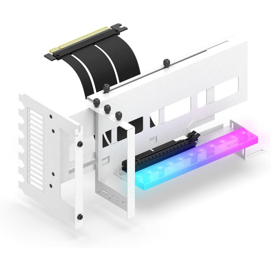 EZDIY-FAB ARGB Vertical PCIe 4.0 GPU Mount Bracket Graphic Card Holder 90° Riser Cable EZDIY-FAB ARGB Vertical PCIe 4.0 GPU Mount Bracket Graphic Card Holder 90° Riser Cable