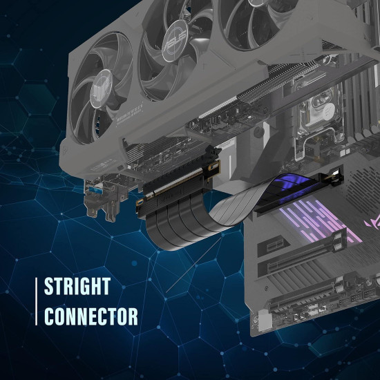 EZDIY-FAB High Speed Riser Cable PCIe x16 4.0 Port GPU Extension Card-Straight Connector 300mm EZDIY-FAB High Speed Riser Cable PCIe x16 4.0 Port GPU Extension Card-Straight Connector 300mm