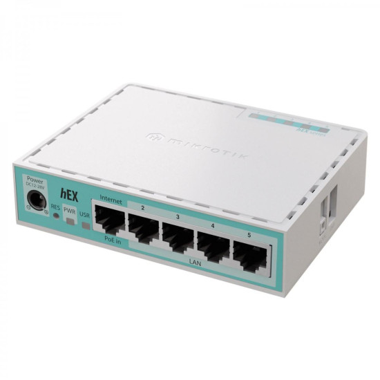 Router MikroTik 10/100/1000Mbit, PoE, RAM - 512 MB, USB - А, RouterOS v7, License level 4 Router MikroTik 10/100/1000Mbit, PoE, RAM - 512 MB, USB - А, RouterOS v7, License level 4
