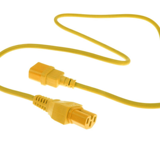 ACT Powercord C14 - C15 yellow 2 m ACT Powercord C14 - C15 yellow 2 m