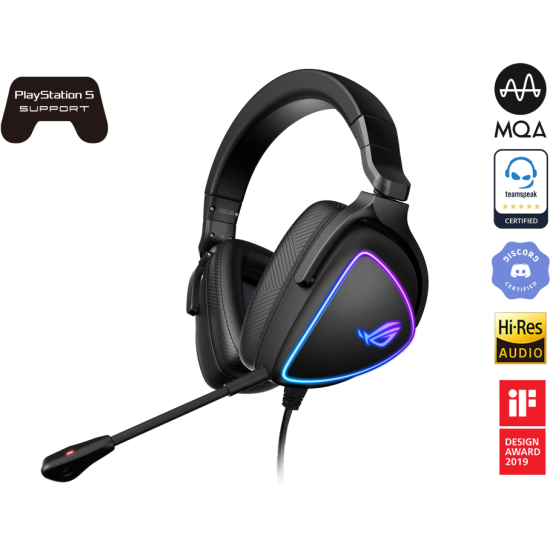 Gaming Earphone ASUS ROG Delta S, USB-C, Aura Sync RGB Gaming Earphone ASUS ROG Delta S, USB-C, Aura Sync RGB