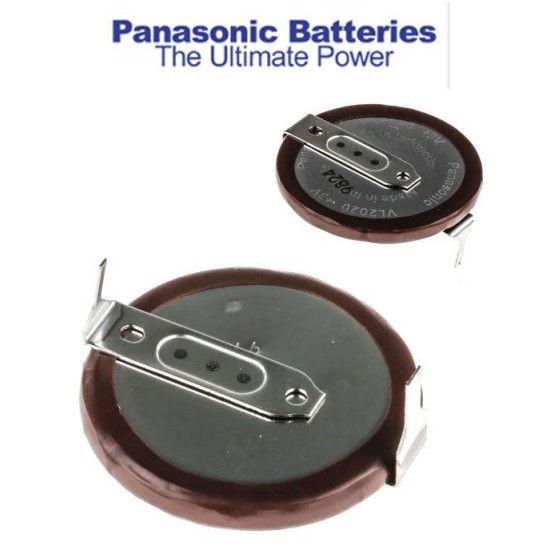 Rechargeable Lithium Button Battery VL2020 VCN 3V 20 mAh PANASONIC Rechargeable Lithium Button Battery VL2020 VCN 3V 20 mAh PANASONIC