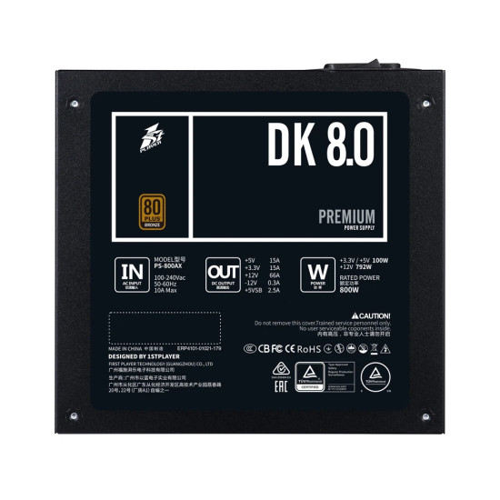 1stPlayer захранване PSU 800W Bronze - PS-800AX 1stPlayer захранване PSU 800W Bronze - PS-800AX